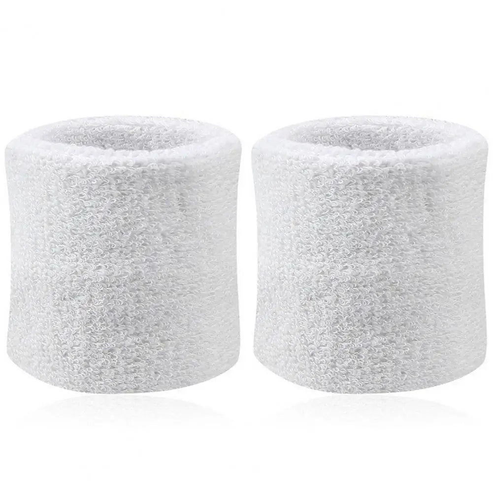 Muñequera de algodón de 2 uds., bandas para el sudor para tenis, bandas para el sudor de secado rápido para Fitness, muñequera de seguridad, soporte para muñeca, banda envolvente