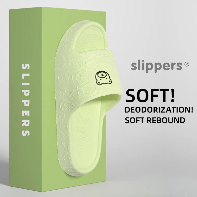 Zapatillas antideslizantes para mujer, ropa exterior, novedad de 2024, sandalias de baño para interior del hogar, Eva de verano para mujer