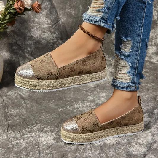 Zapatillas planas con punta redonda para mujer, zapatos de moda informales, antideslizantes, simples, colores mezclados, primavera y otoño