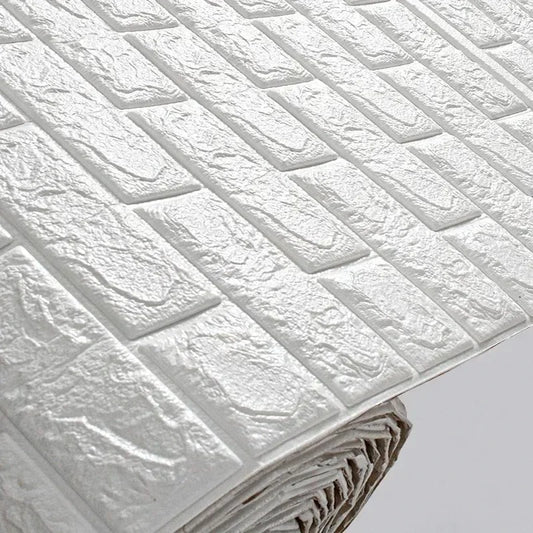 Papel tapiz autoadhesivo de 70cm x 10m, decoración de papel tapiz de ladrillo de espuma antigua, pegatina de pared 3D impermeable para sala de estar y dormitorio