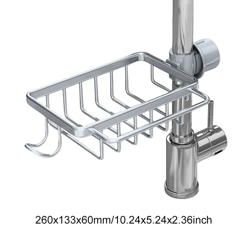 Estante de drenaje de cocina, estante de almacenamiento de cocina multifuncional de 3 niveles, organizador de fregadero de cocina, estante para platos grande sobre el fregadero con cubierta