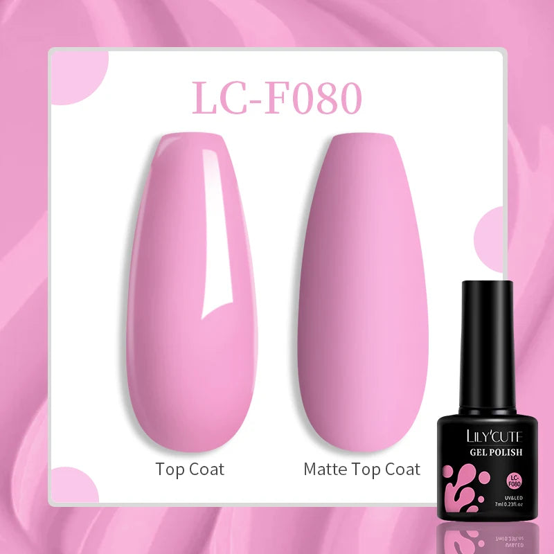 LILYCUTE-esmalte en Gel para uñas, barniz semipermanente para manicura, con LED UV, 129 colores, 7ML
