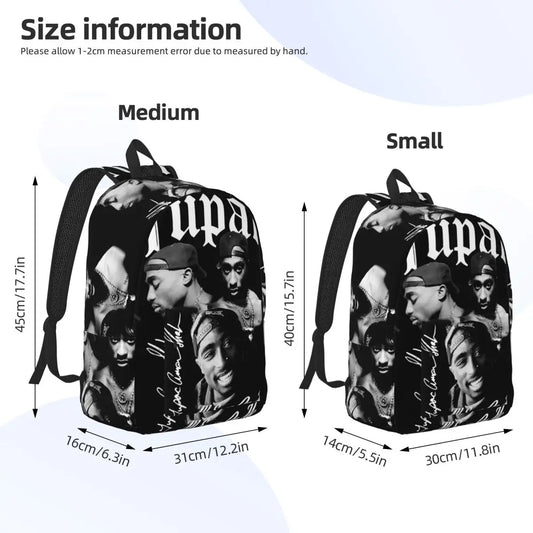 Mochila de hip hop del rapero Tupac 2PAC, mochila de gran capacidad para niños, mochila escolar, bolsos de hombro para hombres y mujeres