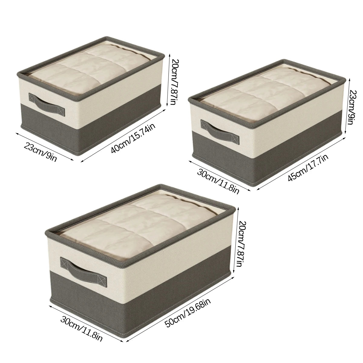 Caja de almacenamiento para el hogar para ropa de cama y ropa, organizador para el hogar con compartimentos, almacenamiento debajo de la cama, organizador de ropa que ahorra espacio