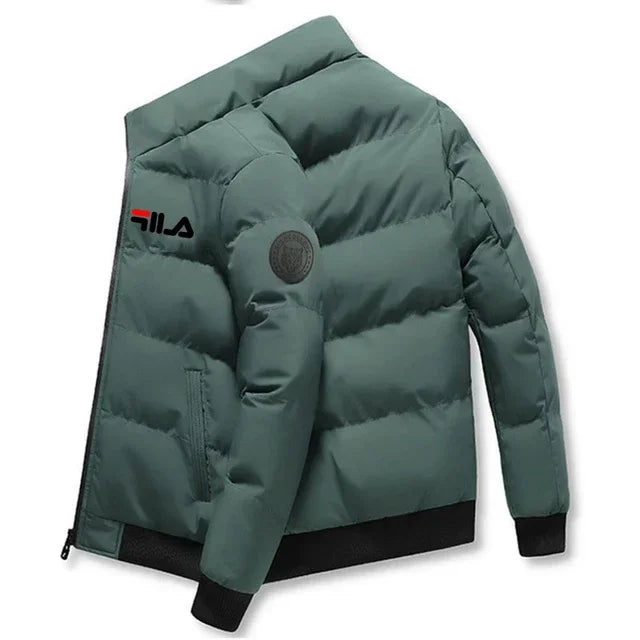 Abrigo cálido y grueso para hombre, a la moda, para otoño e invierno, chaqueta informal con cremallera y estampado, resistente al viento, para exteriores, tallas M-5XL