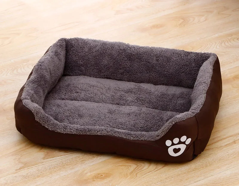 Casa grande para mascotas, cama para perros y gatos, estera larga de felpa para dormir profundo, cojín suave y cálido para perros pequeños, camas tranquilas para cachorros, Chihuahua