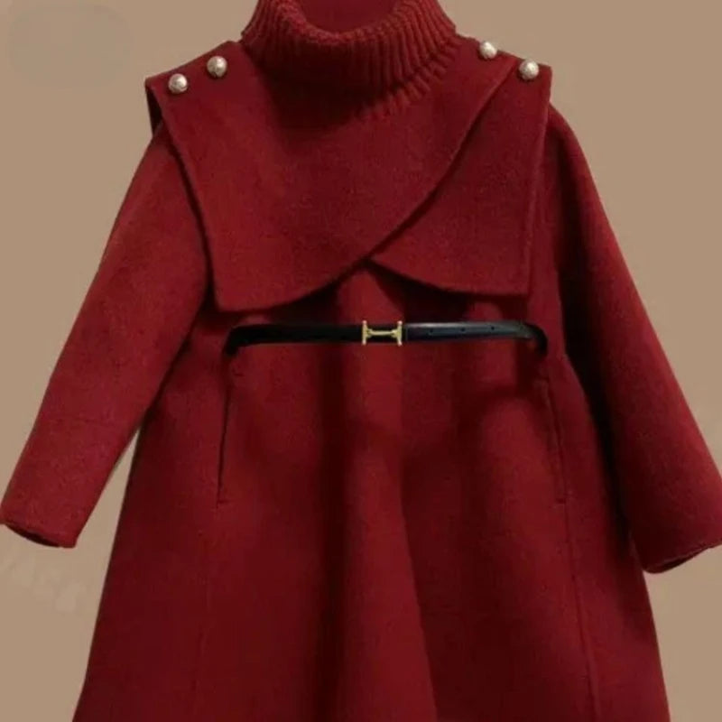 Abrigo De lana para niñas, Ropa para niños, abrigo De moda, abrigo De invierno para niñas, Ropa De invierno para niñas, chaquetas De invierno, Ropa De Niña