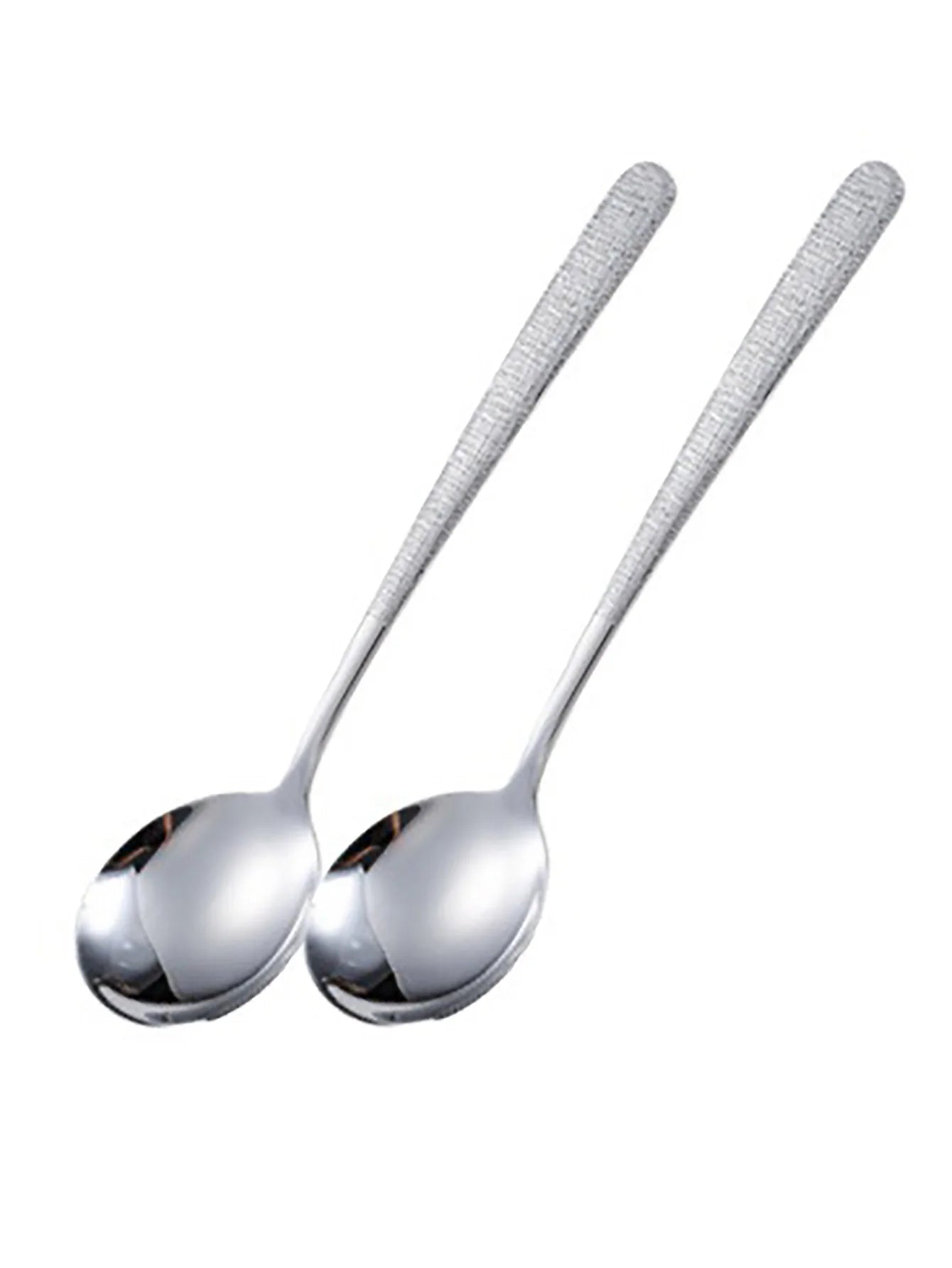 Cucharas de Sopa de Acero Inoxidable de Primera Calidad, Cucharas Retro de Lujo con Mango Largo, Pulido Espejo para una Experiencia Gastronómica Elegante