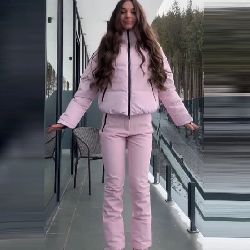 Chaqueta corta de algodón con capucha y cremallera para mujer, abrigo grueso y cálido de manga larga, pantalón deportivo largo y cómodo, conjunto deportivo para señora nueva 2025