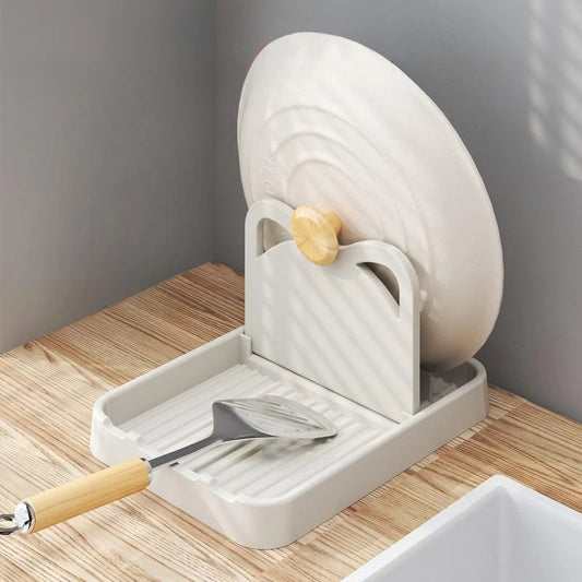 Soporte multifuncional para tapa de olla, estante para cuchara, tapa para olla, espátula, cuchara para sopa, estante de almacenamiento, accesorios de cocina