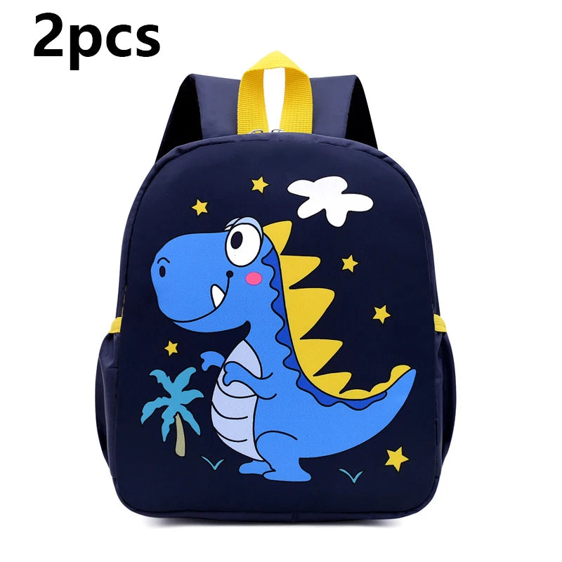 Mochilas bonitas de dinosaurio de dibujos animados para bebé, mochila escolar para guardería, mochilas escolares para niños y niñas, mochila ajustable con animales para chico