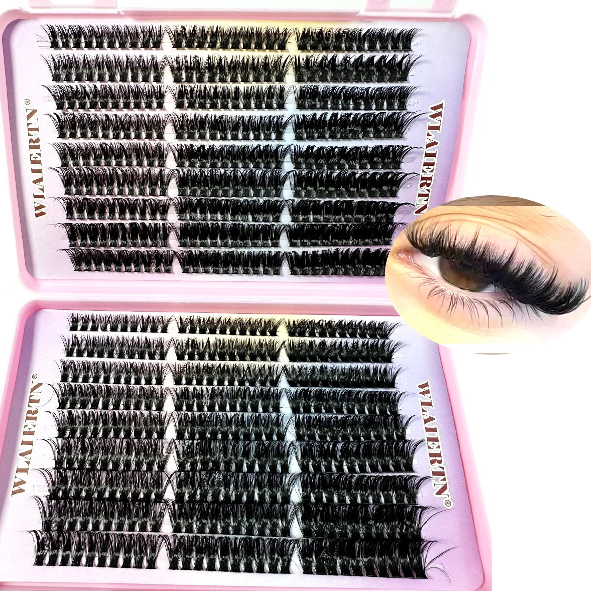 Pestañas de imitación de visón 540Cluster C rizador 9-16mm extensión de pestañas naturales mezcladas tira rusa 3D herramienta de maquillaje de pestañas Personal