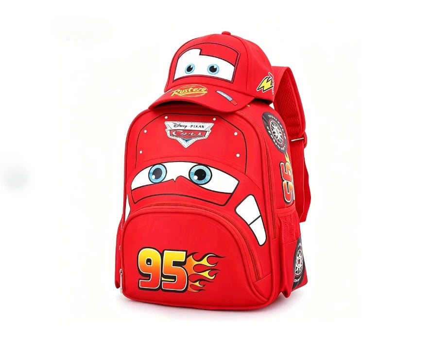 Mochila de Cars con el personaje Lightning McQueen para niños: mochila escolar para el jardín de infancia, mochila para niños pequeños y preescolares, mochila con dibujos animados para niños y niñas.