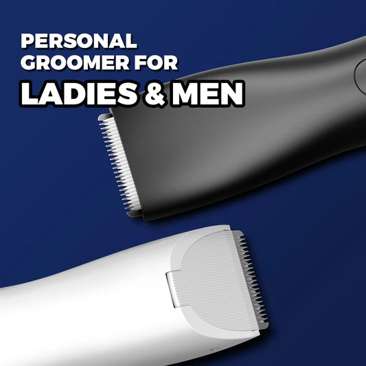 Recortadora de vello corporal para mujeres y hombres, afeitadora eléctrica para ingle/bolas, depiladora corporal para axilas y bikini, recargable