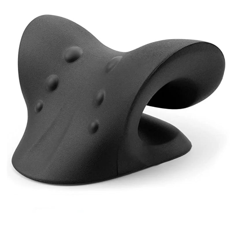 Camilla relajante para cuello y hombros, dispositivo de tracción quiropráctica Cervical, almohada de masaje para aliviar el dolor, alineación de la columna Cervical