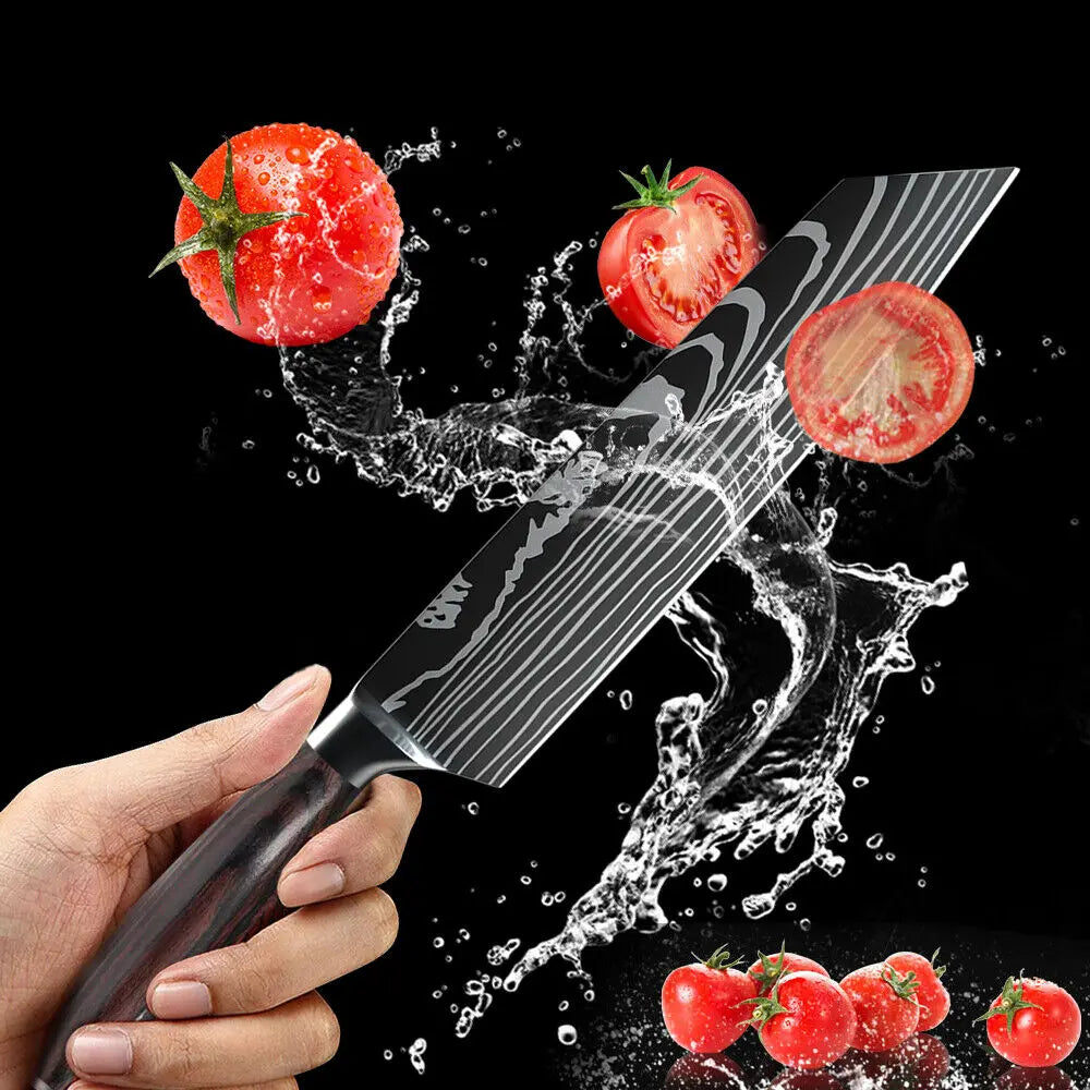 Cuchillo Kiritsuke japonés profesional de 8 pulgadas, cuchillo de Chef de cocina alemán de acero inoxidable con alto contenido de carbono, Ultra afilado, carne, pescado, Sushi