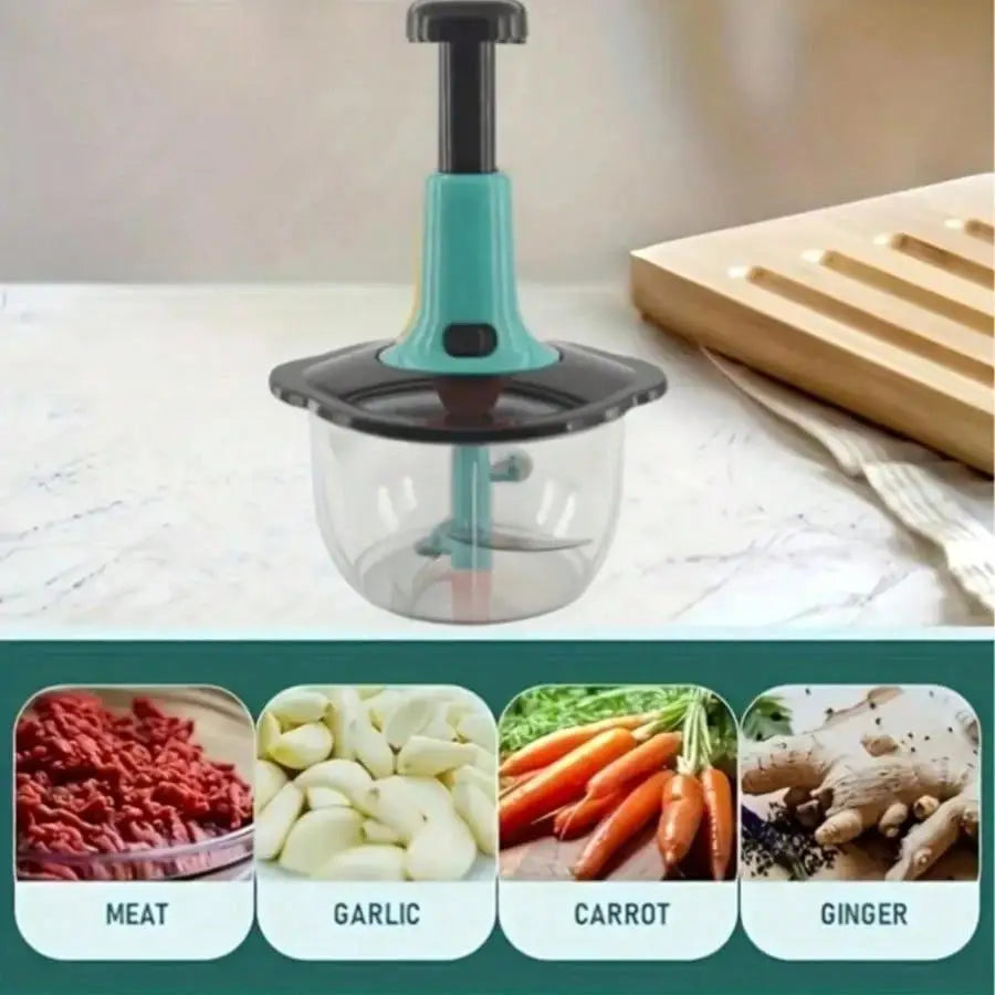 Herramienta de cocina esencial, picadora de hierbas, frutas y verduras, plástico duradero, fácil de usar, regalo navideño perfecto, diseño compacto