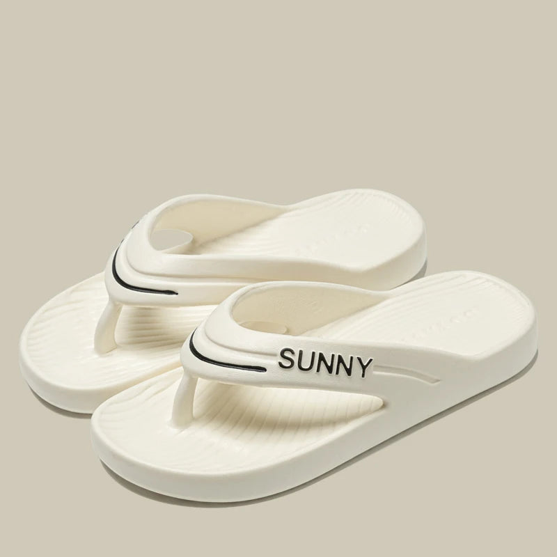 Chanclas de EVA con plataforma gruesa para mujer, sandalias de playa antideslizantes con Clip dedos, cómodas zapatillas de nube de suela blanda para verano