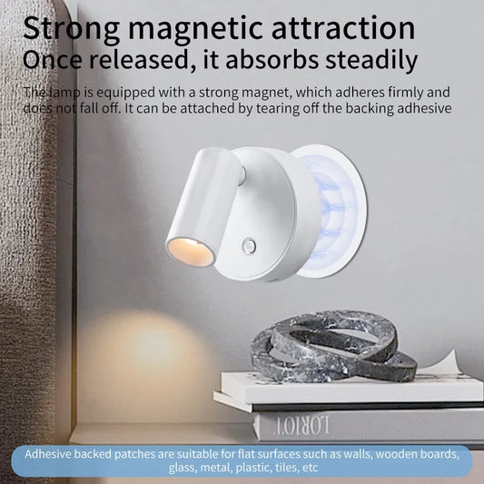 Luces LED de noche, lámpara de pared interior, lámpara de noche recargable por USB, luz de pared de 3 colores, Interruptor táctil, apliques de pared para decoración de dormitorio