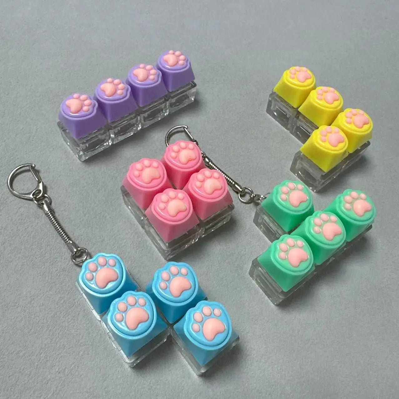 Llavero de silicona suave con forma de garras de gato, colgante para teléfono móvil, mochila, accesorios de escritorio, herramientas de descompresión.