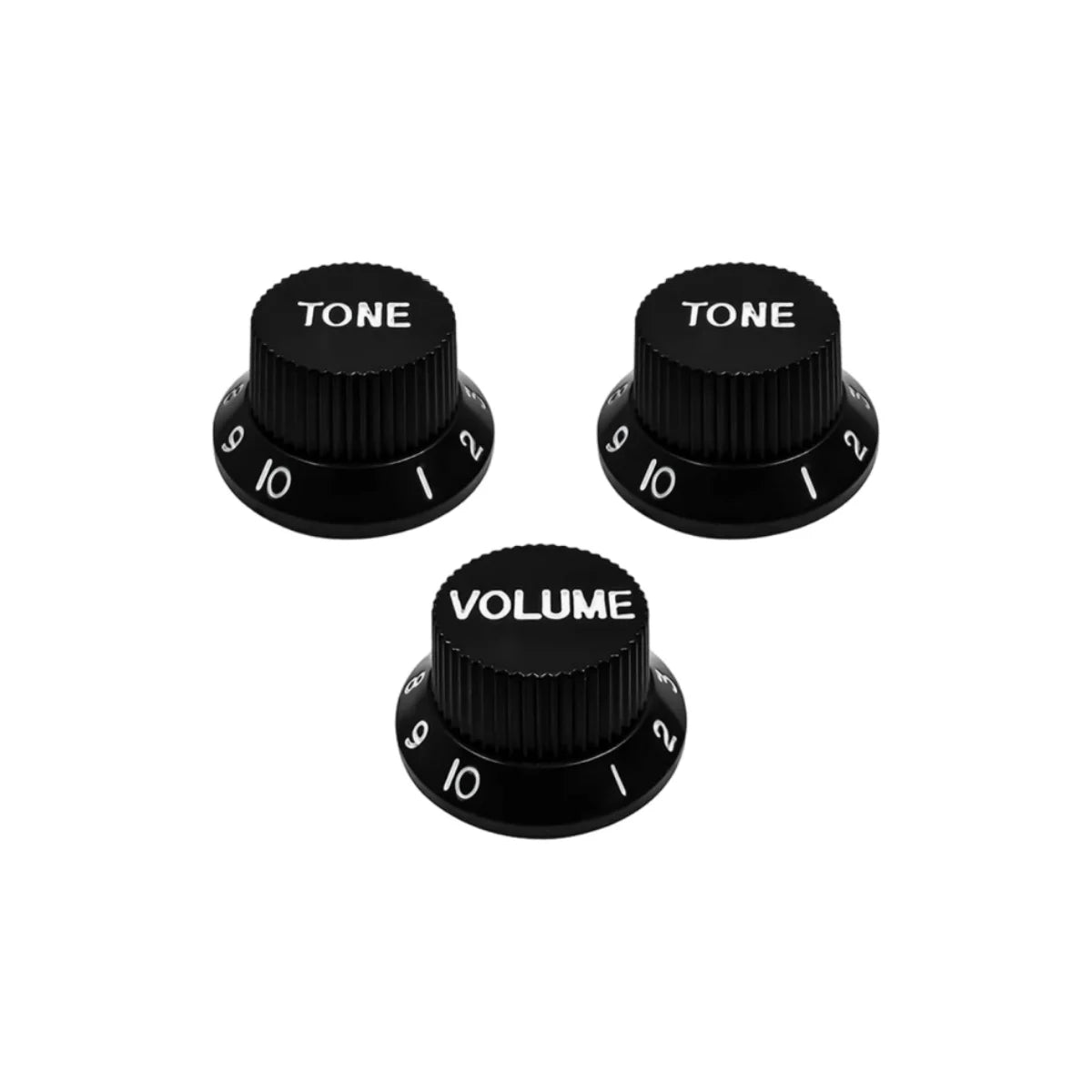 Miwayer 3 unids/set perillas de guitarra de plástico/2T1V perillas de Control de tono de volumen tapas de sombrero de copa/para piezas de guitarra eléctrica ST SQ