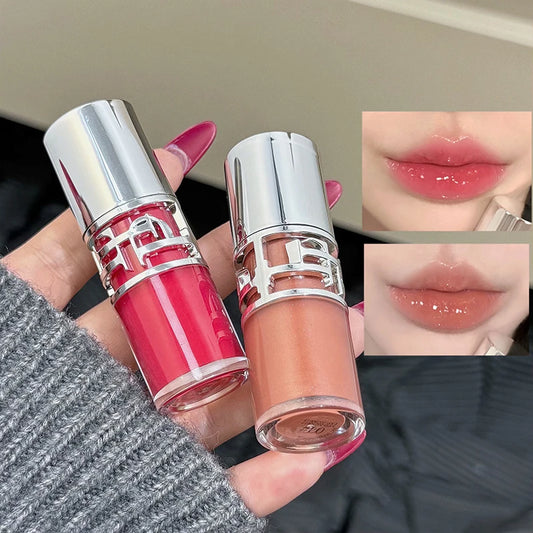 Brillo Labial Efecto Espejo, Resistente al Agua y de Larga Duración, No se Pega a la Taza, Textura Sedosa, Efecto de Maquillaje Natural