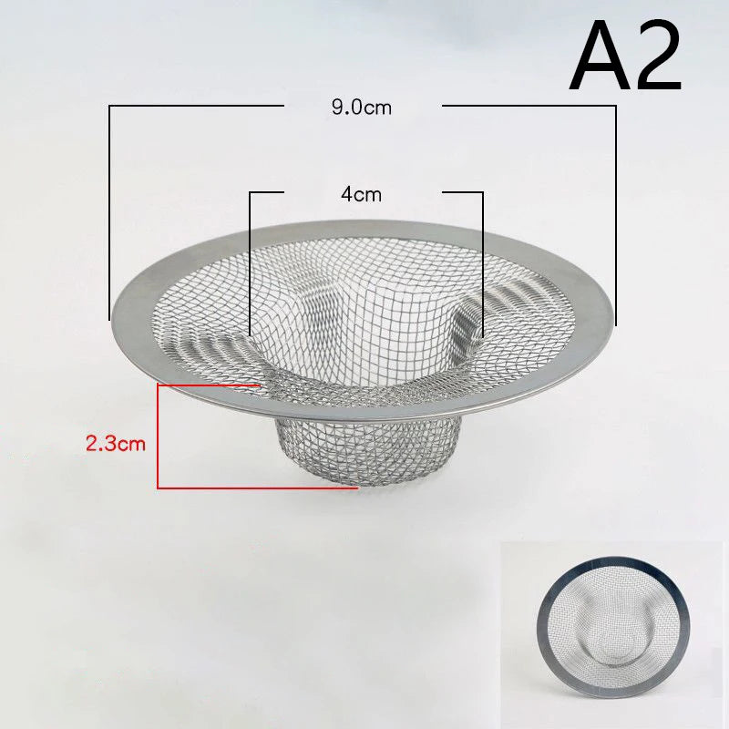 Filtro de fregadero de agua de cocina de acero inoxidable, filtro de drenaje para baño, tapones para el pelo de ducha, accesorios de cocina, 1 ud.