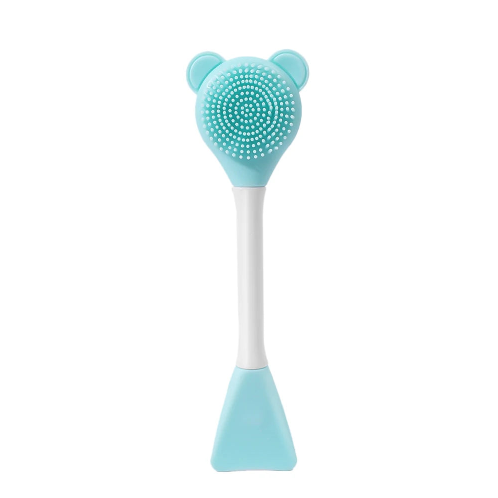 Cepillo para mascarilla Facial de doble cabezal, aplicador de silicona, cuchara, espátula, palo agitador, cuidado de limpieza Facial de la piel, herramientas de maquillaje para el hogar