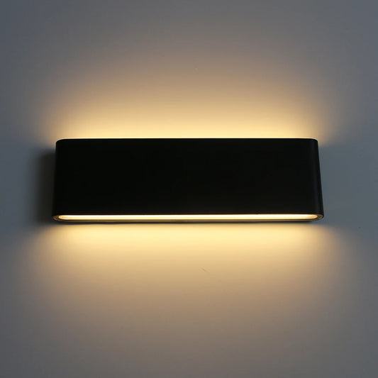 Lámpara LED de pared impermeable para exteriores, 6W, 12W, 24W, dormitorio, sala de estar, balcón, lámpara de pared Exterior de aluminio, accesorios de aplique