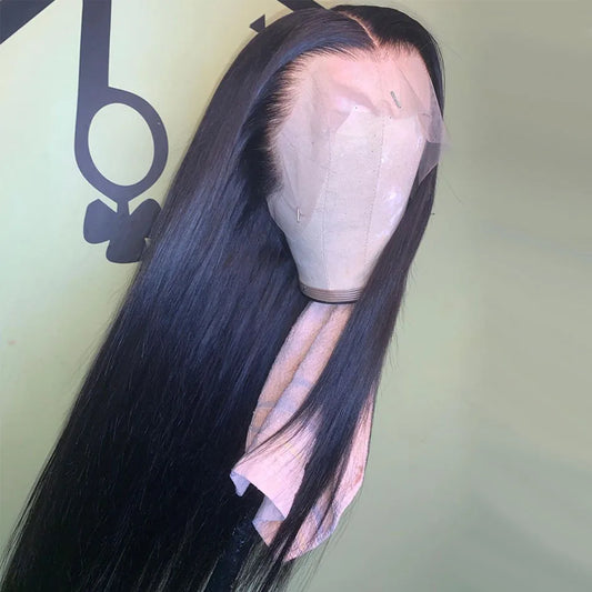 Pelucas de cabello humano con encaje Frontal HD 13x6, prearrancadas para mujeres, cabello humano Remy liso sedoso brasileño, pelucas frontales de encaje 13x4
