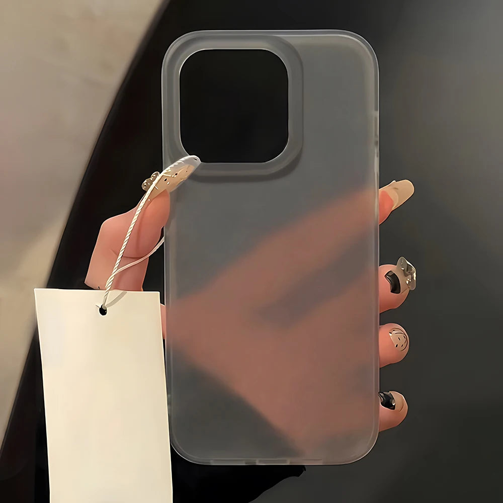 Funda de Teléfono de TPU Suave Mate para iPhone 17 Pro Max, Fundas para iPhone 11, 13, 15, 12, 16, 14 Plus, Air, 12 Mini, 17 Pro Max, Transparente