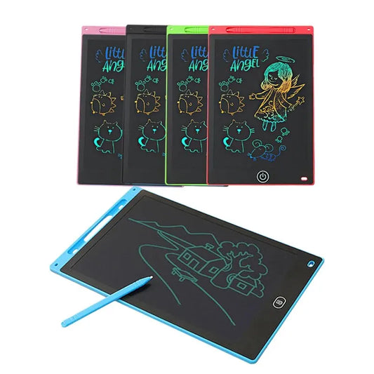 Tableta de escritura LCD de varios tamaños para niños, tablero de dibujo reutilizable de 6,5/8,5/10/12 pulgadas, protección ocular, bloqueo y borrado, regalo educativo