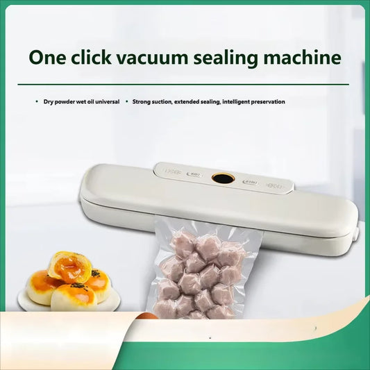 HOMEFISH Household Vacuum Sealing Machine Small Food Preservation Compression Packaging Plastic Sealing Machine for Kitchen Use