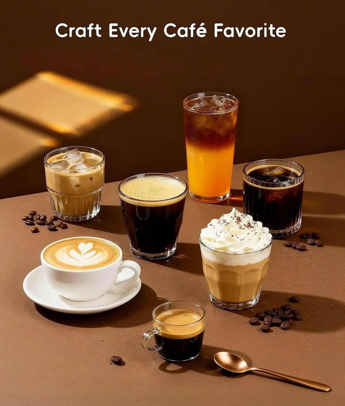 Máquina de café expreso 4 en 1 y cafetera combinada con espumador de leche, en promoción de gran venta | Cold Brew y Over Ice, Interacti