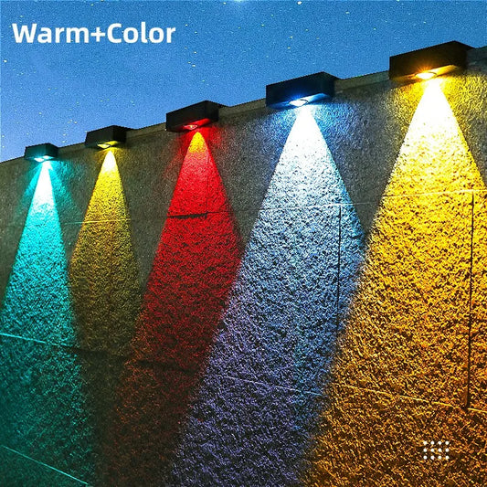 Lámpara LED alimentada por energía Solar, luces solares superbrillantes para jardín, luz impermeable para exteriores, escaleras, balcón, iluminación decorativa de calle