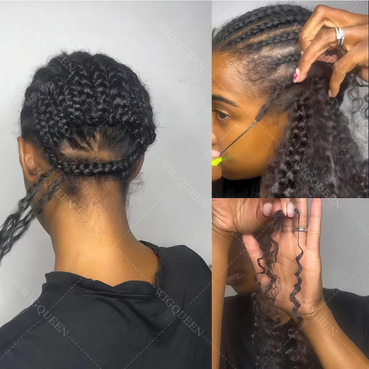 10A Micro bucle Invisible pequeñas espirales rizado crochet cabello humano sin nudos preseparado rizado pluma extensiones de cabello de ganchillo
