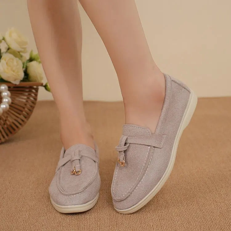 Zapatos de Mujer Cómodos de Primavera y Otoño, Talla Grande, Suela Suave, Estilo Británico, Zapatos Planos de Moda, Zapatos Casuales Cómodos