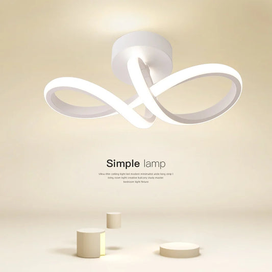 Luces LED de techo para pasillo, candelabro moderno, lámpara de tres colores, lámparas minimalistas para dormitorio, instalación de superficie de luz, comedor