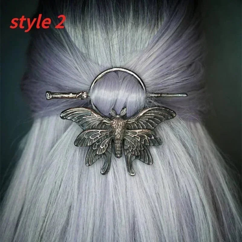 Palillos de Metal Vintage Estilo Nórdico, Accesorios para el Cabello Gótico Punk, Palillos para el Cabello para Niñas y Mujeres