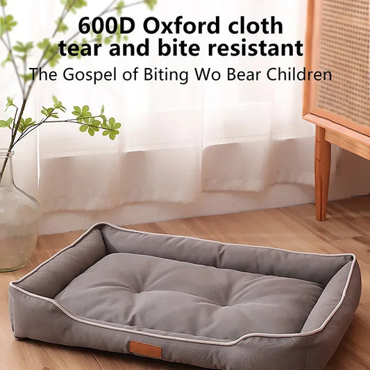 Cama para perros, camas para perros de compañía, relleno de algodón PP grueso para las cuatro estaciones, resistente a mordeduras, impermeable, estera Oxford 600D, accesorios para perros