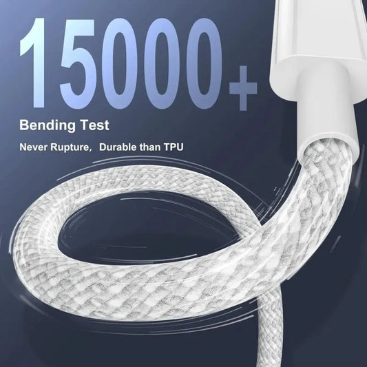 1-3 unidades de cable de carga rápida USB-C a USB-C PD de 120W para iPhone 17 Pro Max 16 15 Plus 14 13 12 11 X XS, carga rápida tipo C, 1M 2M