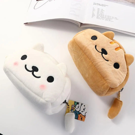 Bolsa para bolígrafos, organizador de maquillaje, bolsa para libros de gran capacidad, bolsas para lápices con diseño de gato, estuches para cosméticos, organizador de papelería, bolsa para lápices