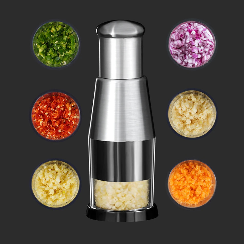 Picadora Manual de acero inoxidable, herramientas de cocina, picadora de ajo, picadora de verduras para ajo, jengibre, hierbas, nueces