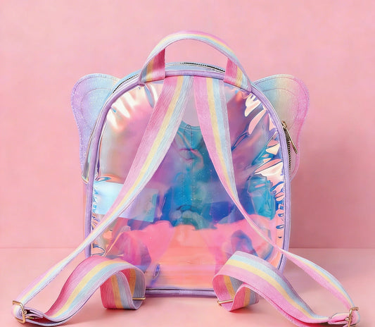 Mochila de Moda para Niñas con Diseño de Mariposa Láser, Mochila Infantil para Niños