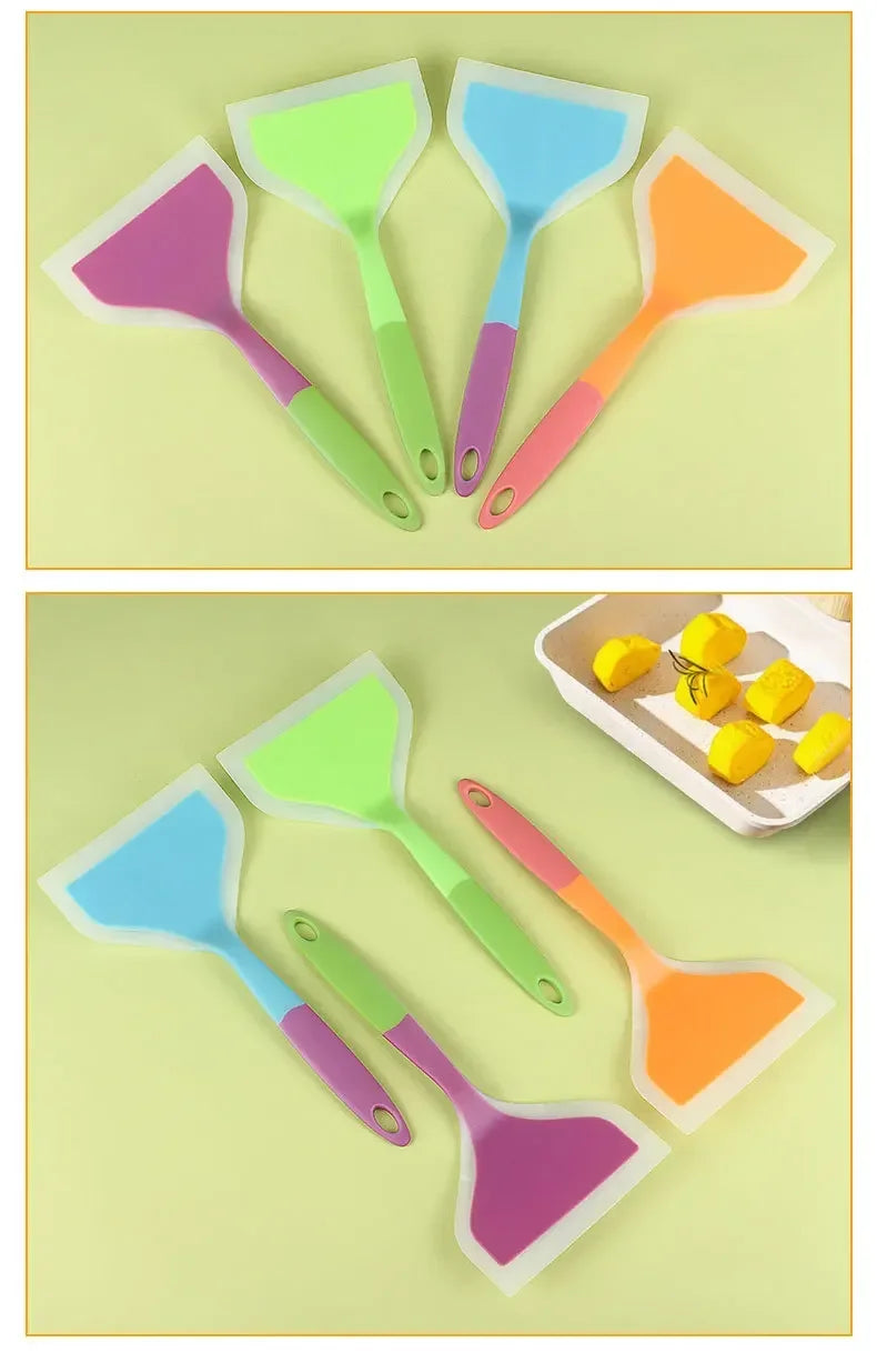 Espátula tamago Yaki, sartén antiadherente, espátula especial, espátula gruesa para ovo Yaki, espátula de silicona, 1 unidad