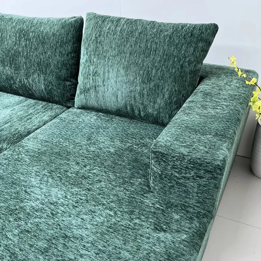 Sofá de compresión de pana para salón, cojín para adultos, sofá de compresión de esquina personalizable, muebles suaves y relajantes Divani Da Soggiorno