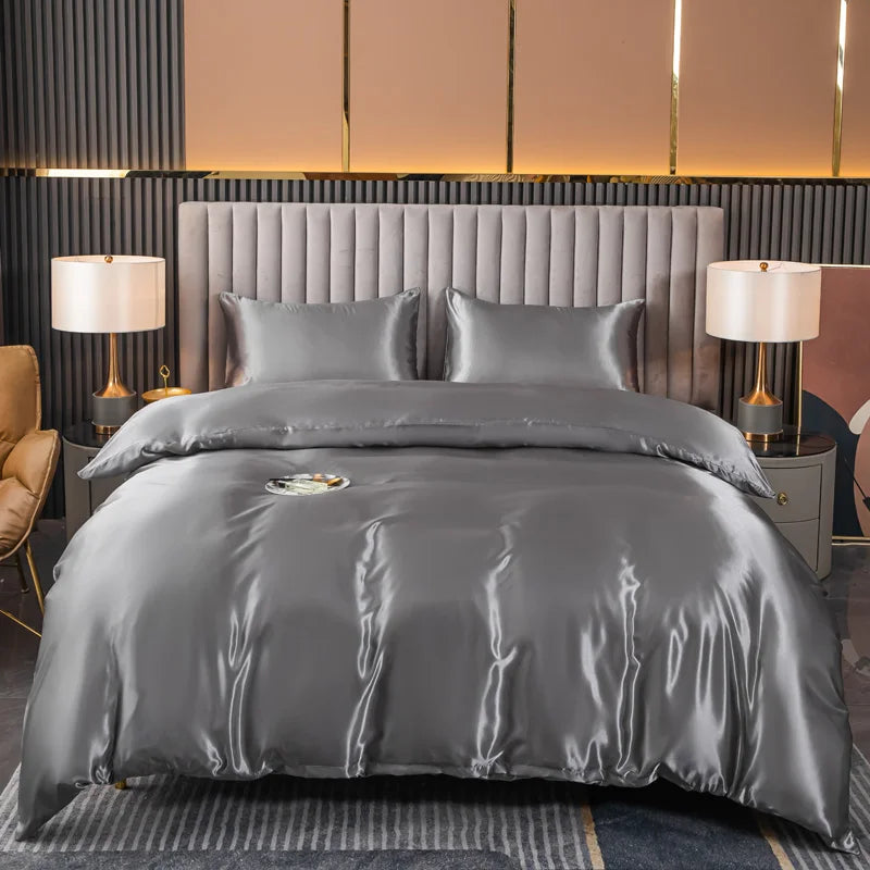 Funda nórdica Kuup con superficie satinada, juego de cama de colores, funda de edredón tamaño QUEEN KING, funda de cama de tela respetuosa con la piel de alta calidad