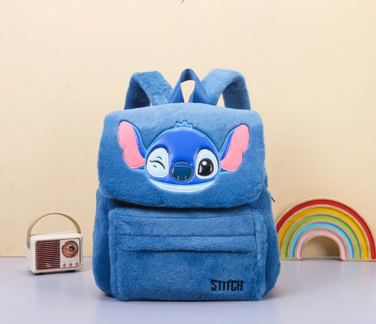 Mochila de Peluche Stitch 2026, Mochila Escolar Japonesa Azul con Diseño Divertido de Stitch, Mochila de Gran Capacidad para Estudiantes, Bolsa de Jardín de Infancia, Regalo para Niños