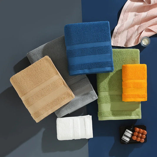 Toallas de colores sólidos de diferentes tamaños, conjunto de regalo de algodón, toalla de algodón cómoda, Toalla de baño absorbente, las mejores toallas de ducha, 1 unidad