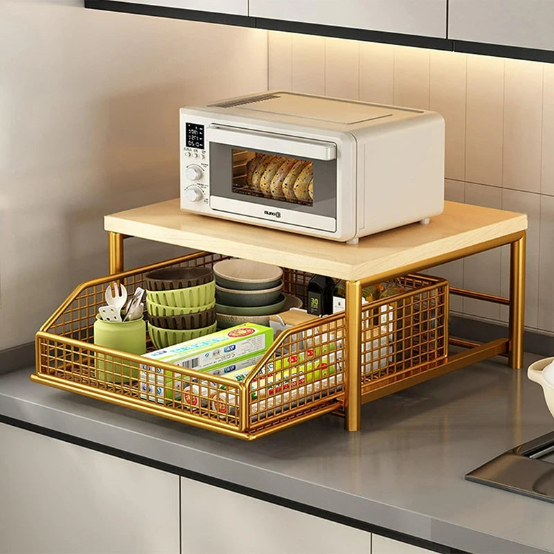 Organizador de encimera de cocina: estante multiusos para microondas, especias, cafeteras y impresora